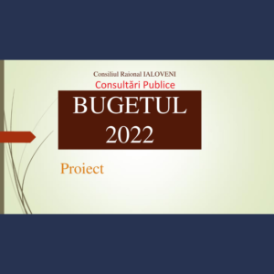 Administrația raionului Ialoveni anunță consultări  publice referitor la proiectul de decizie cu privire la aprobarea Bugetului raional pentru anul 2022