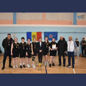 Echipa de baschet feminin din orașul Ialoveni de a devenit campioană raională, ediția 2024