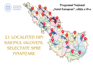 Rezultatele Programului „Satul European”, ediția a II-a: Proiectele din 21 de localități din raionul Ialoveni, selectate spre finanțare