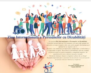 Mesaj de felicitare cu prilejul Zilei Internaționale a Persoanelor cu Dizabilități