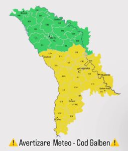 AVERTIZARE METEO – COD GALBEN