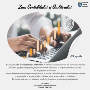 Mesaj de felicitare cu prilejul Zilei Contabilului și Auditorului