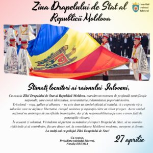 Mesajul de felicitare al președintei raionului cu ocazia Zilei Drapelului de Stat al Republicii Moldova