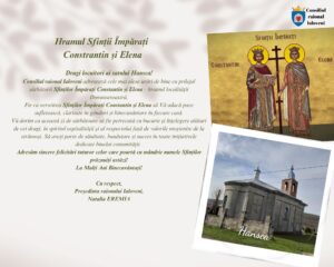 Mesajul de felicitare al Președintei raionului Ialoveni cu ocazia Hramului satului Hansca – „Sfinții Împărați Constantin și Elena”