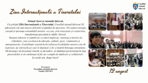 Mesajul de felicitare a președintei raionului Ialoveni cu prilejul Zilei Internaționale a Tineretului