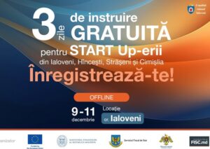Tinerii antreprenori din raionul Ialoveni sunt invitați la un seminar dedicat Programului de instruire pentru start-upuri