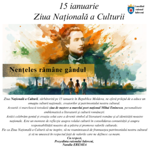 𝗠𝗲𝘀𝗮𝗷𝘂𝗹 𝗽𝗿𝗲𝘀̦𝗲𝗱𝗶𝗻𝘁𝗲𝗶 𝗿𝗮𝗶𝗼𝗻𝘂𝗹𝘂𝗶 𝗰𝘂 𝗽𝗿𝗶𝗹𝗲𝗷𝘂𝗹 𝗭𝗶𝗹𝗲𝗶 𝗖𝘂𝗹𝘁𝘂𝗿𝗶𝗶 𝗡𝗮𝘁̦𝗶𝗼𝗻𝗮𝗹𝗲