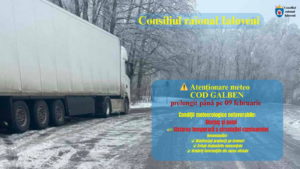 Atenționările Consiliului raional Ialoveni pentru cetățeni și șoferii de camioane, în contextul restricțiilor de circulație și prelungirea Codului Galben de polei și ghețuș