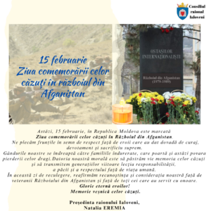 𝗠𝗲𝘀𝗮𝗷𝘂𝗹 𝗽𝗿𝗲𝘀̦𝗲𝗱𝗶𝗻𝘁𝗲𝗶 𝗿𝗮𝗶𝗼𝗻𝘂𝗹𝘂𝗶 𝗜𝗮𝗹𝗼𝘃𝗲𝗻𝗶 𝗱𝗲𝗱𝗶𝗰𝗮𝘁 𝘃𝗲𝘁𝗲𝗿𝗮𝗻𝗶𝗹𝗼𝗿 𝗥𝗮̆𝘇𝗯𝗼𝗶𝘂𝗹𝘂𝗶 𝗱𝗶𝗻 𝗔𝗳𝗴𝗮𝗻𝗶𝘀𝘁𝗮𝗻