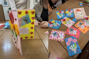 Atelier de confecționare a mărțișoarelor și felicitărilor pentru Ziua Internațională a Femeii, organizat la Casa raională de Cultură „Andrei Ungureanu”