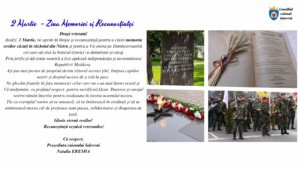 𝗠𝗲𝘀𝗮𝗷𝘂𝗹 𝗽𝗿𝗲𝘀̦𝗲𝗱𝗶𝗻𝘁𝗲𝗶 𝗿𝗮𝗶𝗼𝗻𝘂𝗹𝘂𝗶 𝗜𝗮𝗹𝗼𝘃𝗲𝗻𝗶 𝗱𝗲𝗱𝗶𝗰𝗮𝘁 𝗭𝗶𝗹𝗲𝗶 𝗠𝗲𝗺𝗼𝗿𝗶𝗲𝗶 𝘀̦𝗶 𝗥𝗲𝗰𝘂𝗻𝗼𝘀̦𝘁𝗶𝗻𝘁̦𝗲𝗶