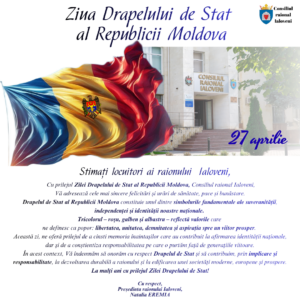 𝗠𝗲𝘀𝗮𝗷𝘂𝗹 𝗣𝗿𝗲𝘀̦𝗲𝗱𝗶𝗻𝘁𝗲𝗶 𝗿𝗮𝗶𝗼𝗻𝘂𝗹𝘂𝗶 𝗜𝗮𝗹𝗼𝘃𝗲𝗻𝗶 𝗰𝘂 𝗽𝗿𝗶𝗹𝗲𝗷𝘂𝗹 𝗭𝗶𝗹𝗲𝗶 𝗗𝗿𝗮𝗽𝗲𝗹𝘂𝗹𝘂𝗶 𝗱𝗲 𝗦𝘁𝗮𝘁 𝗮𝗹 𝗥𝗲𝗽𝘂𝗯𝗹𝗶𝗰𝗶𝗶 𝗠𝗼𝗹𝗱𝗼𝘃𝗮