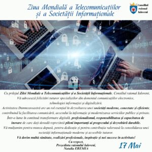 𝗠𝗲𝘀𝗮𝗷𝘂𝗹 𝗣𝗿𝗲𝘀̦𝗲𝗱𝗶𝗻𝘁𝗲𝗶 𝗿𝗮𝗶𝗼𝗻𝘂𝗹𝘂𝗶 𝗜𝗮𝗹𝗼𝘃𝗲𝗻𝗶 𝗰𝘂 𝗽𝗿𝗶𝗹𝗲𝗷𝘂𝗹 𝗭𝗶𝗹𝗲𝗶  𝗠𝗼𝗻𝗱𝗶𝗮𝗹𝗲 𝗮 𝗧𝗲𝗹𝗲𝗰𝗼𝗺𝘂𝗻𝗶𝗰𝗮𝘁̦𝗶𝗶𝗹𝗼𝗿 𝘀̦𝗶 𝗮 𝗦𝗼𝗰𝗶𝗲𝘁𝗮̆𝘁̦𝗶𝗶 𝗜𝗻𝗳𝗼𝗿𝗺𝗮𝘁̦𝗶𝗼𝗻𝗮𝗹𝗲