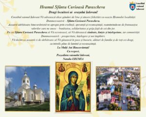 𝗠𝗲𝘀𝗮𝗷𝘂𝗹 𝗣𝗿𝗲𝘀̦𝗲𝗱𝗶𝗻𝘁𝗲𝗶 𝗿𝗮𝗶𝗼𝗻𝘂𝗹𝘂𝗶 𝗜𝗮𝗹𝗼𝘃𝗲𝗻𝗶 𝗰𝘂 𝗼𝗰𝗮𝘇𝗶𝗮 𝗛𝗿𝗮𝗺𝘂𝗹𝘂𝗶 𝗦𝗳𝗮̂𝗻𝘁𝗮 𝗖𝘂𝘃𝗶𝗼𝗮𝘀𝗮̆ 𝗣𝗮𝗿𝗮𝘀𝗰𝗵𝗲𝘃𝗮