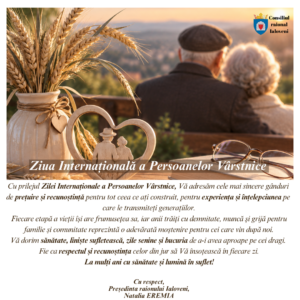 𝗠𝗲𝘀𝗮𝗷𝘂𝗹 𝗱𝗲 𝗳𝗲𝗹𝗶𝗰𝗶𝘁𝗮𝗿𝗲 𝗮𝗹 𝗣𝗿𝗲𝘀̦𝗲𝗱𝗶𝗻𝘁𝗲𝗶 𝗿𝗮𝗶𝗼𝗻𝘂𝗹𝘂𝗶 𝗜𝗮𝗹𝗼𝘃𝗲𝗻𝗶 𝗰𝘂 𝗽𝗿𝗶𝗹𝗲𝗷𝘂𝗹 𝗭𝗶𝗹𝗲 𝗜𝗻𝘁𝗲𝗿𝗻𝗮𝘁̦𝗶𝗼𝗻𝗮𝗹𝗲 𝗮 𝗣𝗲𝗿𝘀𝗼𝗮𝗻𝗲𝗹𝗼𝗿 𝗩𝗮̂𝗿𝘀𝘁𝗻𝗶𝗰𝗲